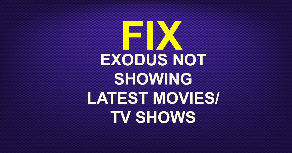 exodus tv shows not showing