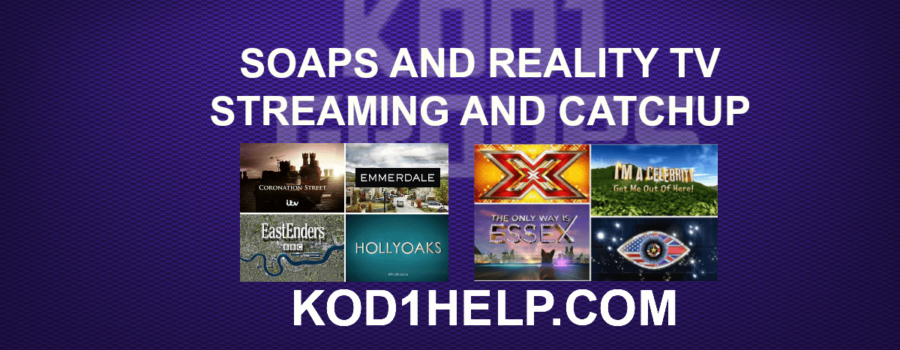 SOAPS AND REALITY TV STREAMING AND CATCHUP