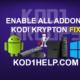 ENABLE ALL ADDONS KODI KRYPTON FIX