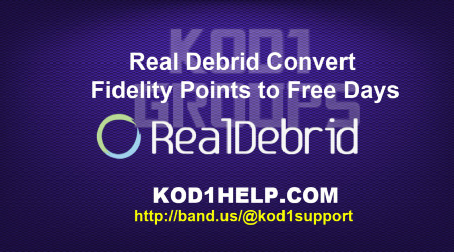 what are fidelity points to on my real debrid account